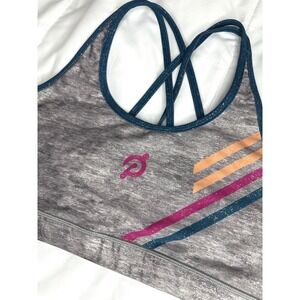 Peloton‎ Roller Rink Strappy Sports Bra Size XL Glitter Retro 80s athleisure